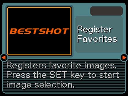 Creating Your Own Best Shot Setup You can use the procedure below to save the setup of an image you recorded for later recall when you need it again.