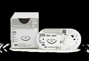 Monomend brand sutures Monomend brand sutures degrade to biocompatible products, reducing tissue reaction and resulting in a highly efficient mass absorption time.