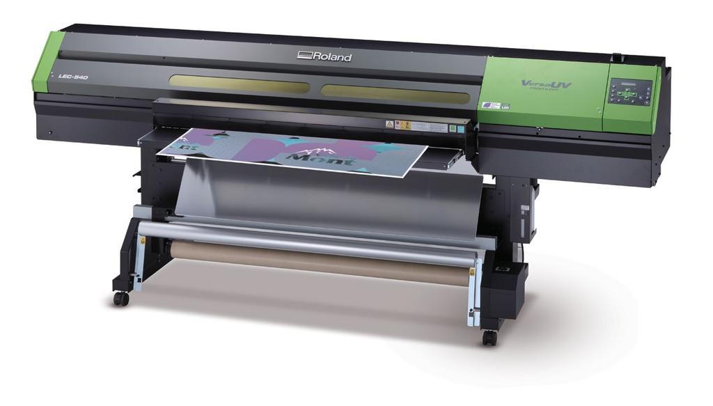 The UV-LED lamps dry ink instantly and release no heat, making it possible to print on heat-sensitive materials.