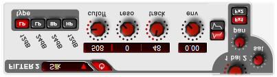 A Balance control is also available. This is used to set the relative output levels of Filter 1 and Filter 2.