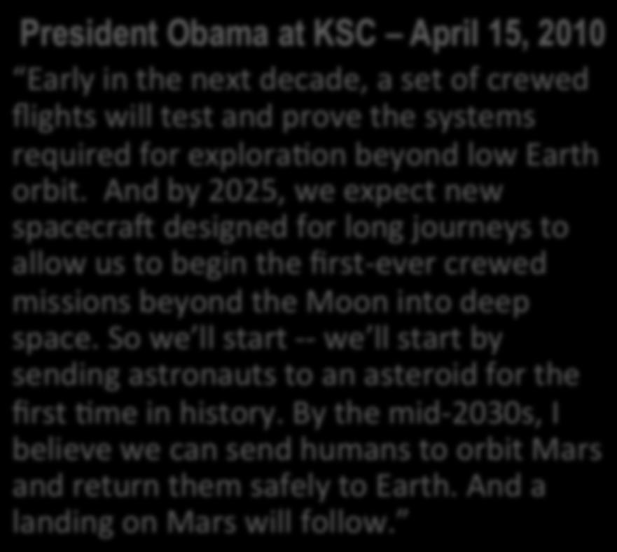 U.S. Law: Authorization, Appropriation, Budget President Obama at KSC April 15, 2010 Early in the next