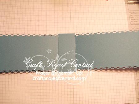 Step 2 Step 3 Flip over and attach a piece of 2-¾ x 8-¼ Greenhouse Gala Designer Series Paper
