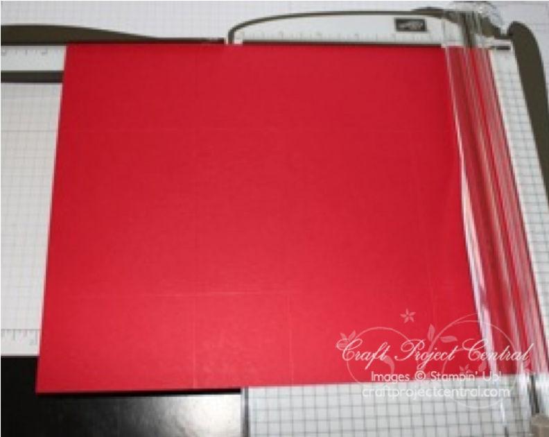 Instructions Step 1 To make the Hot Cocoa Tote, take out the 8-1/2 x 11 Real Red card stock