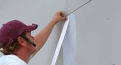 Apply a tack coat of AcraCream at least 1/4" thick to all joints and seams with normal drywall tools 2.