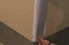Nail exterior-grade metal or plastic drywall corner bead over the corner and apply an 8" to 12" wide tack coat of AcraCream. Fasten the corner bead with corrosion-resistant nails or staples. 2.