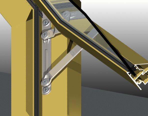 As the ICON lever is operated the nylon retention folds up and allows the sash to swing open.