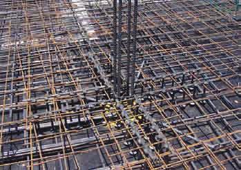 Punching Shear Reinforcement Used within a slab to provide additional reinforcement around columns, Ancon Shearfix is