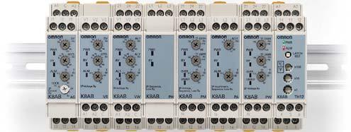 Measuring and Monitoring Relays K8AB Series Industry First! Two SPDT Outputs Available in New Models DIN Sized at 22.5 mm Eight slim models featuring a variety of innovative new functions.