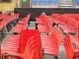121 chairs need to be arranged for the audience of a