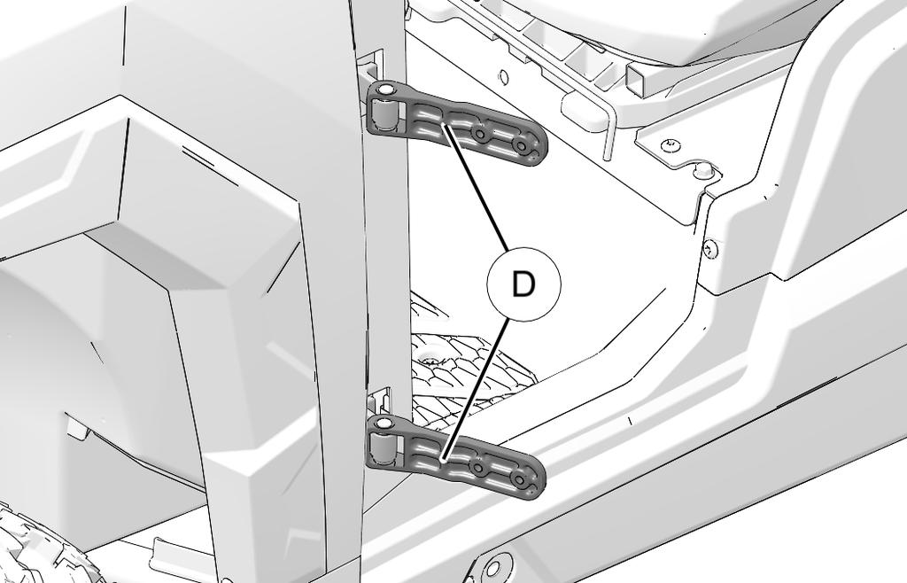 4. Slide door assembly off doorside hingesd. 5.