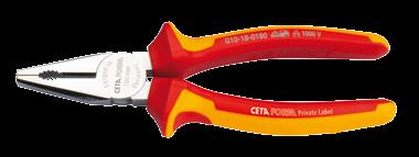 Private P01 / VDE Insulated Combination Pliers (VDE approved) DIN ISO 5746 General use pliers for gripping and holding, as well as cutting wires Ideal for live working up to 1000V AC or 1500V DC