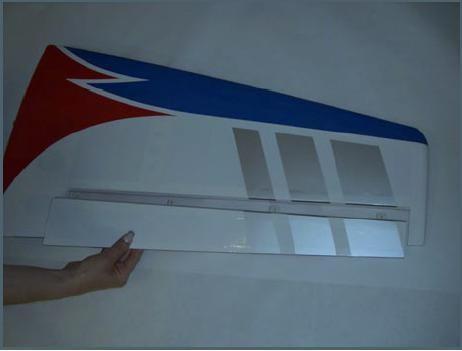 Section 1 ailerons installation step 1 Trial fit the four aileron