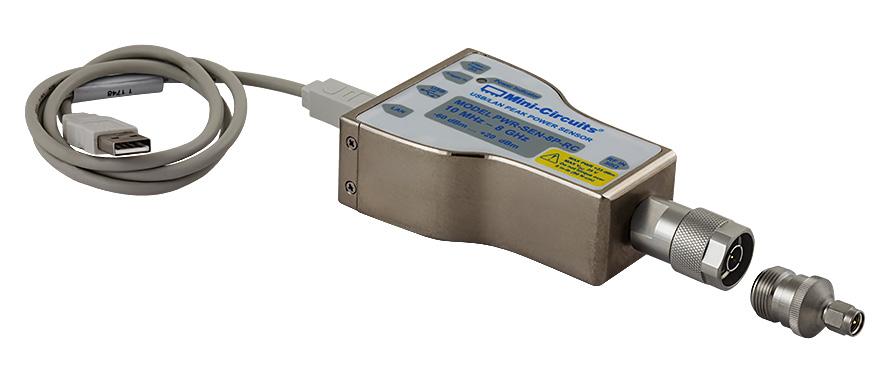 USB / Ethernet Peak & Average Smart Power Sensor 50Ω -60 dbm to +20 dbm, 10 to 8000 MHz The Big Deal Peak & average power of CW & pulse waveforms with pulse profiling Measures power levels down to