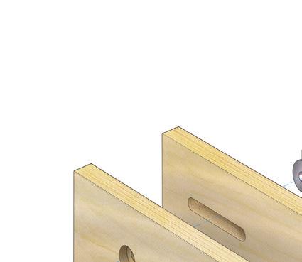 Adjustable joints on a sled Box joint jigs can be simpler, but this one is easy to build and will last for years.
