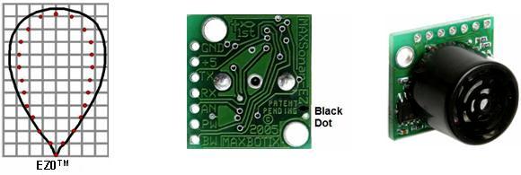 3) Proximity sensor : Maxbotix LV-MaxSonar-EZ0 Our project will rely on an ultrasonic proximity sensor to gain awareness of obstacles in its path.