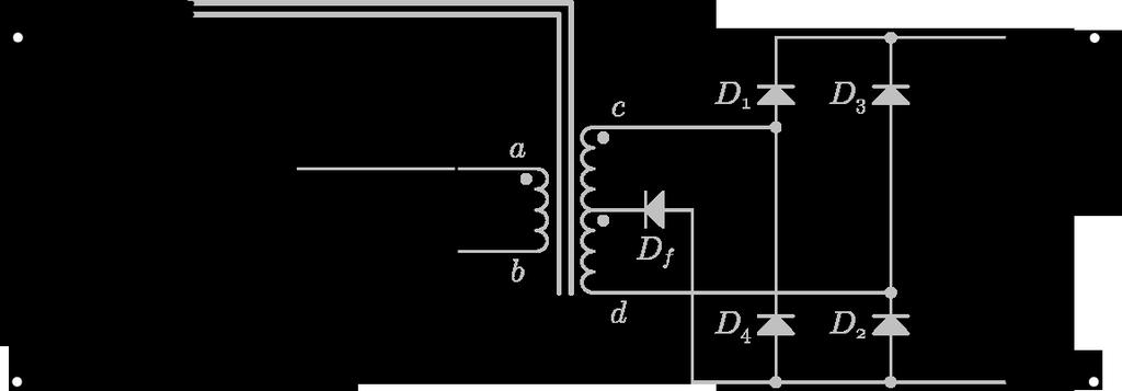 subinterval of operation is shown with an electric circuit diagram followed by the corresponding and a magnetic core diagram.