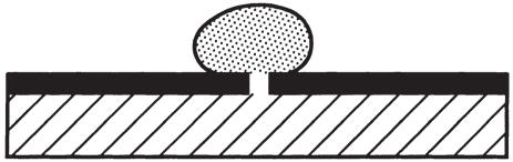 If the solder does not adhere to the foil, it will sit on the foil as a blob as shown in Figure 9. 1.