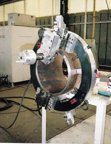RBL SERIES OD MOUNTED ROLLER BEARING CLAMSHELL LATHES The 600 RBL series split frame lathes provide the highest degree of portability for applications where lighter weight and easier handling is an