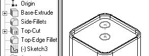 Engineering Design with SolidWorks Create the BATTERYPLATE Delete and Edit Features Create two holes.