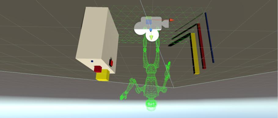 Study 2 VR application A simple VR application implementing a pick-and-place task developed by using Unity Game Engine
