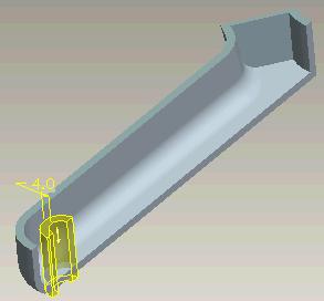Figure 9 : Thin Protrusion Figure 7 : Creating the Shell Now for something new in extrusions. Create a new extrusion INSERT > EXTRUSION.