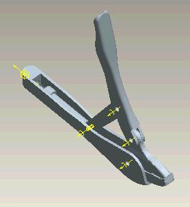 A slider joint allows movement along an axis so that we can move the screw in and out (we won t bother simulating the screw rotation). The joint definition is similar to the previous PIN joint.