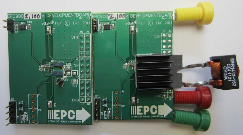 15 A OUT / 1 MHz Single φ Buck Modified an EPC9002 development board 45 V IN Before After