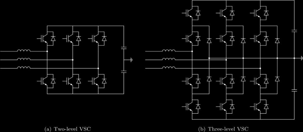 6.4 Converter configuration: Voltage source converters are connected in back to back fashion where one act as like a rectifier and other one act as like an inverter.