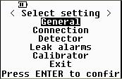 General The General settings button provides for access to several miscellaneous configuration items which are detailed below.