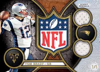 Triple Threads NFL Shields Card RELIC CARDS Triple Threads Relics Featuring the best veterans, retired players and rookies with 3 relics each and unique die-cuts. # d to 36. Purple Parallel # d to 27.