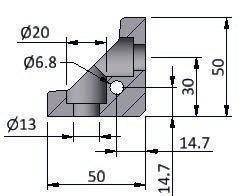 Material: Al tumbled Angle H40s 82.60.
