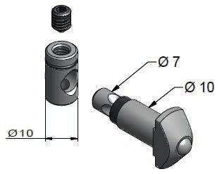 A tension fastener should be installed every 1,000 mm. Parallel Connector Series 40 B51.03.