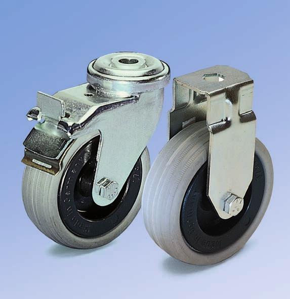 Casters Mounting Option A The zinc plated steel housing of mk casters can be attached to either the profile T-slots or the profile ends.