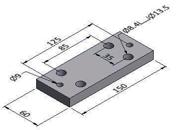Base Plates For 50x100 mm Profile