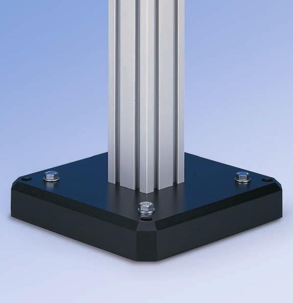 Floor to Frame Elements Pedestal Bases Drill Example Pedestal bases ensure a stable