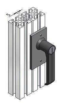Door Components and Paneling External Locks L Handle Lock Machining