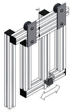 11.003 Description Roller for sliding door - kit mk components include
