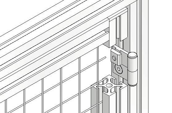 Detail C page 182 Detail D page 173 Fence Clip mk 2544 The fence clip can be used to quickly fix wire mesh fencing in series 40 profiles.