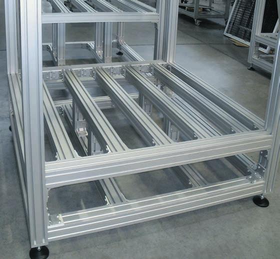 Frame structure for custom designed conveyor system
