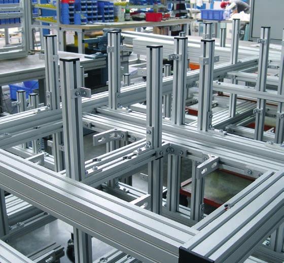 Frame structure for customer specific conveyor system