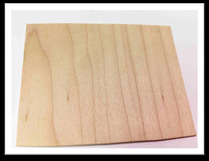 Maple Veneer Source: Maple tree (hardwood) Construction: Tight grain with fine even texture Properties: This veneer is flexible in one direction (in line with the grain), maple is
