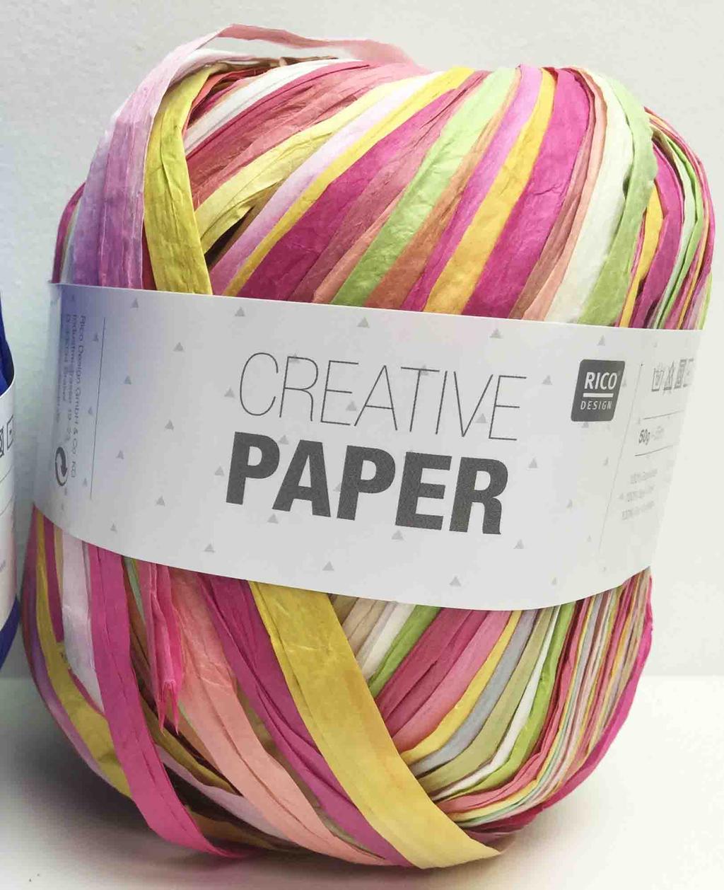 Paper Yarn Source: Paper (cellulose) Construction: Wood pulp that is pressed into sheets & dried Properties: Washable, strong when knitted, colour fast, lightweight Other