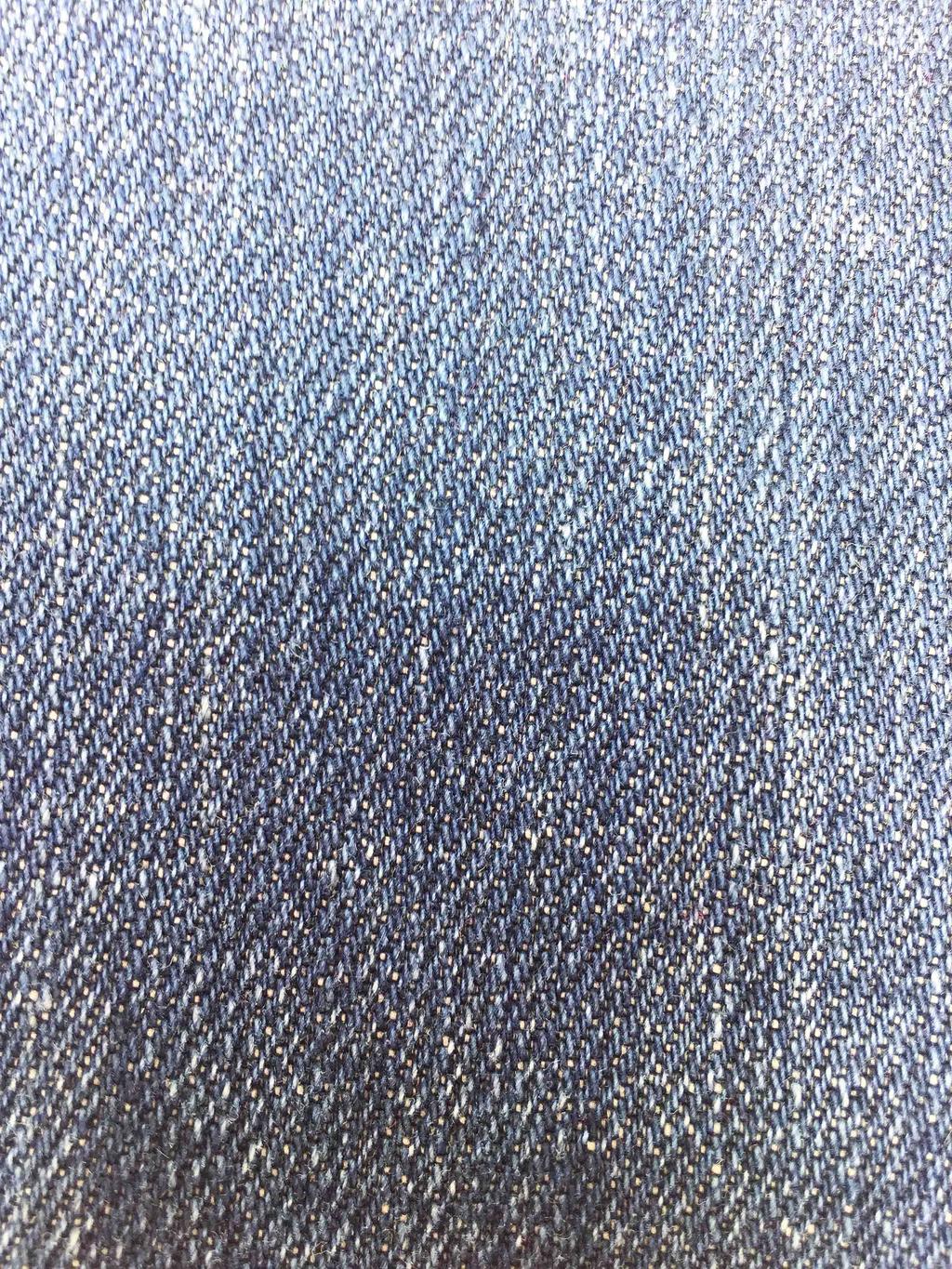Cotton Denim Source: Cotton Construction: Woven (twill weave) Properties: Strong, hardwearing, absorbent Other learning links: Sustainability issues linked to
