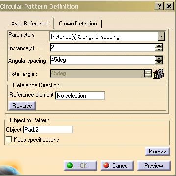 Parameters offers several options for the input.