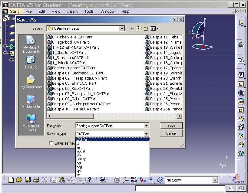 10 Excerpt of data management CATIA V5 provides several other data formats apart from the standard CATIA files. This can be useful when exporting data to other CAD software.