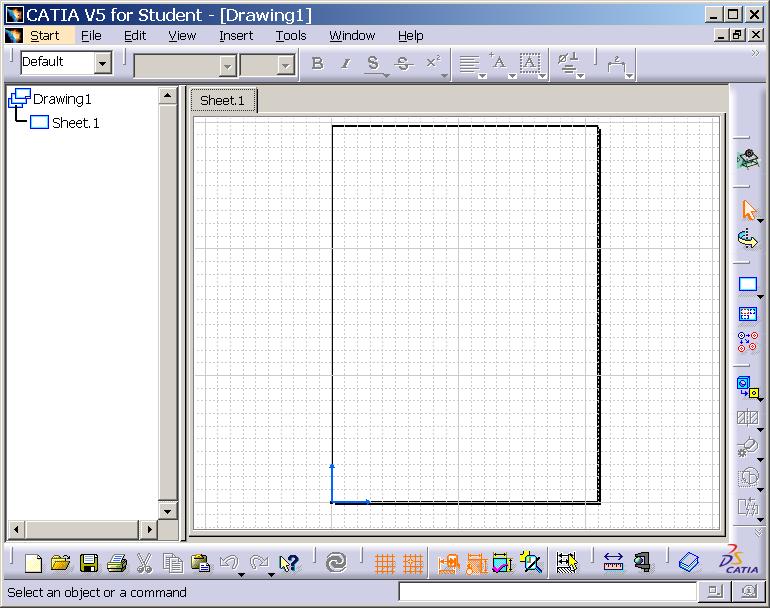Figure 162: 3D Part After opening a new file Drawing.1, a DIN A4 sheet is selected in Portrait orientation.
