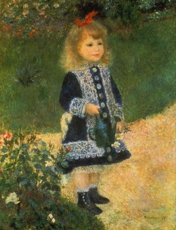idealized or adorned in any way. This approach is unlike some nineteenth-century Impressionist depictions of children that were popular commodities, such as Renoir s A Girl with a Watering Can. 2 Fig.