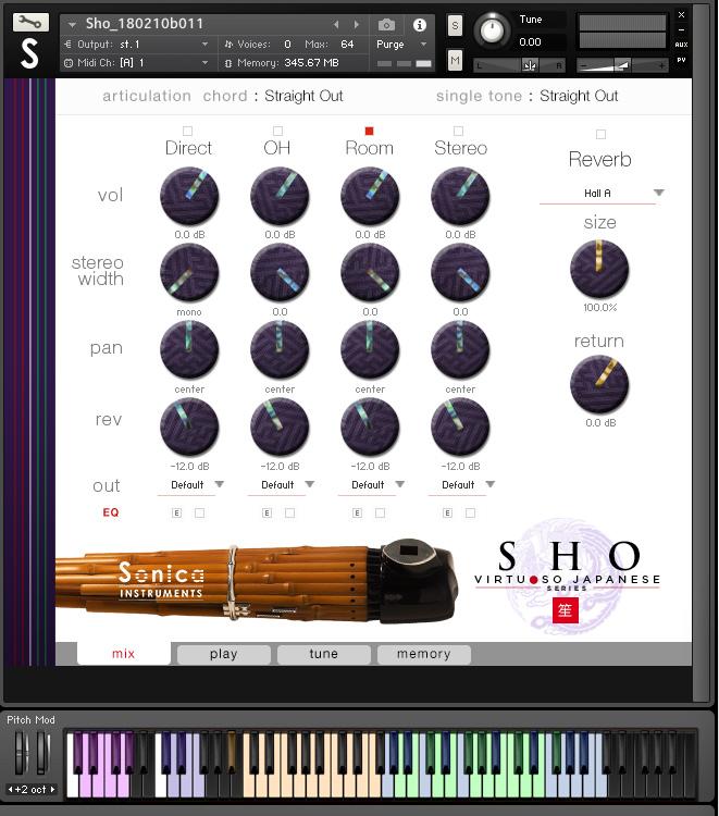 Loading SHO To load SHO, drag the file Sonica SHO.nki from the Instruments folder to the main Kontakt window.