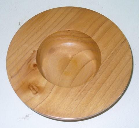 The third platter was plate-like with a classical design and finish from cedar,