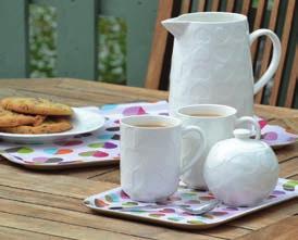 coasters, serving trays and worktop saver will bring a splash
